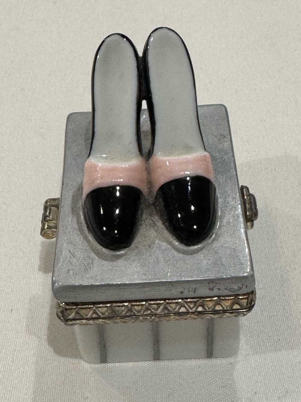PHB Collection Fashion High Heel Black and Pink Shoe Trinket Box